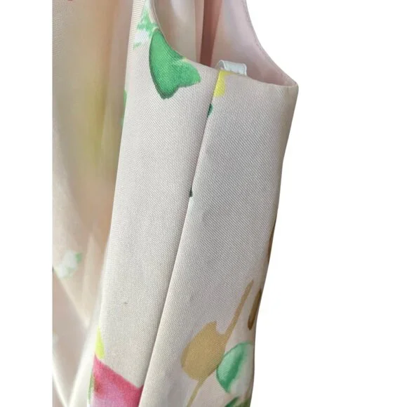 Alfred Sung Blush Bouquet Floral Hi-Low Dress Floral size M Sateen Twill Cocktai - Picture 8 of 16